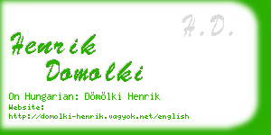 henrik domolki business card