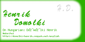 henrik domolki business card